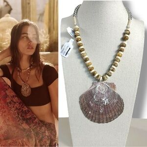 Free People Love Letter To The Sea Necklace NWT Bohemian Beach Adjustable Shell